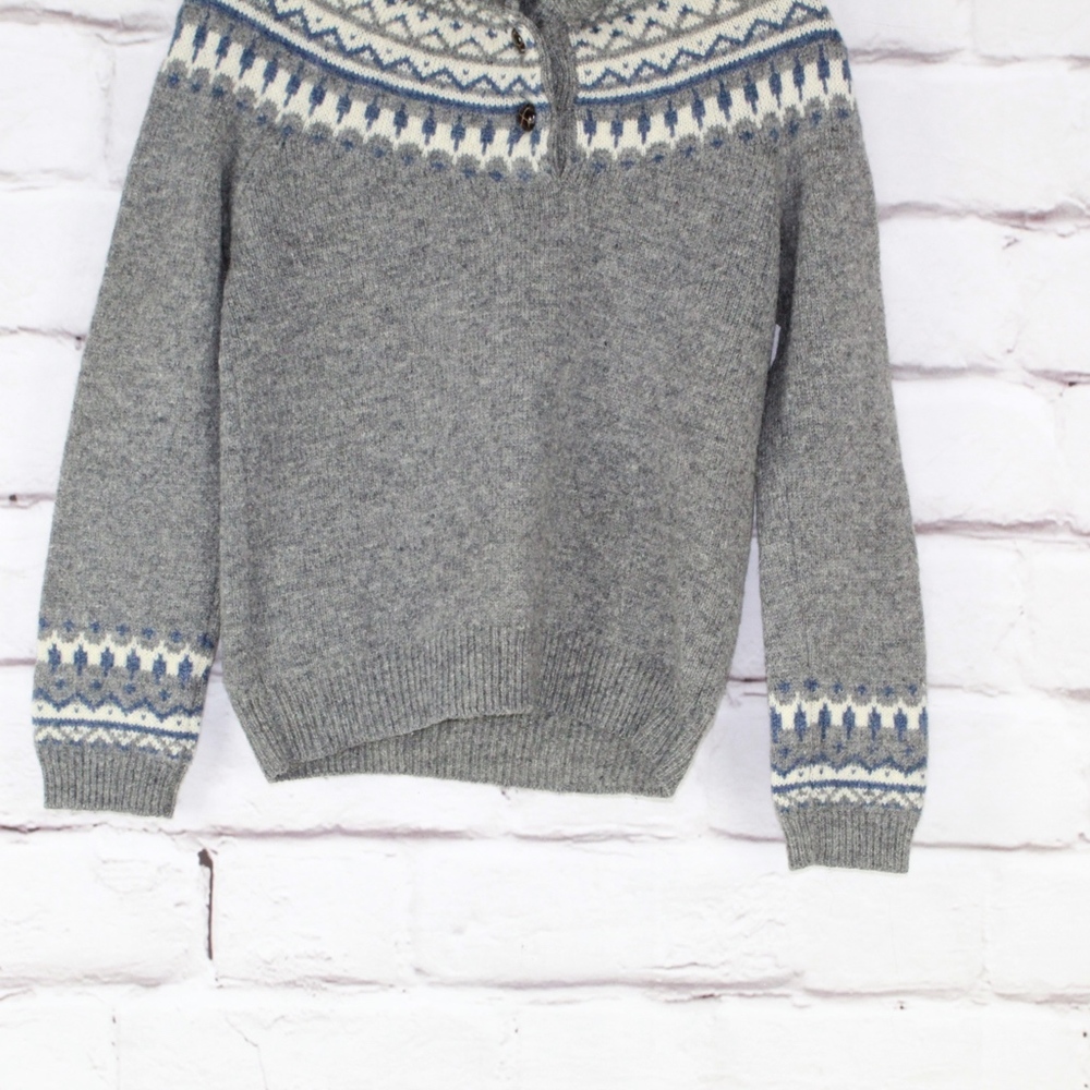 Relume Journal Standard Gray 100% Wool Knitted Pullover Sweater Size S - Picture 3 of 8